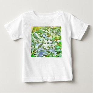 White, Green and Powder Blue Camouflage Pattern Baby T-Shirt