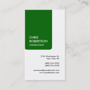 White Green Attractive Charm Business Card