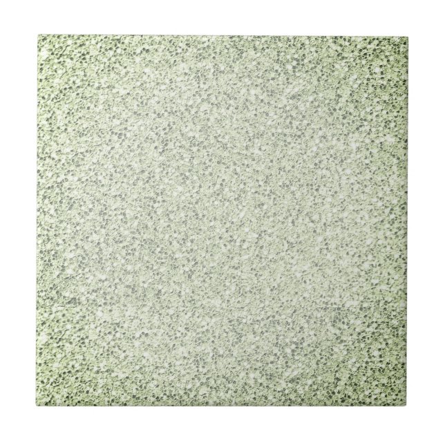 White Green Granite Stone - Unique Ceramic Tile (Front)