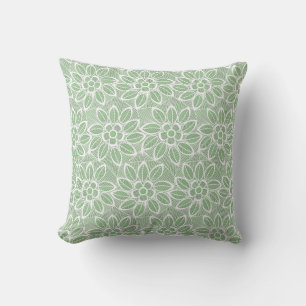WHITE GREEN LACE DOUBLESIDED Cushion