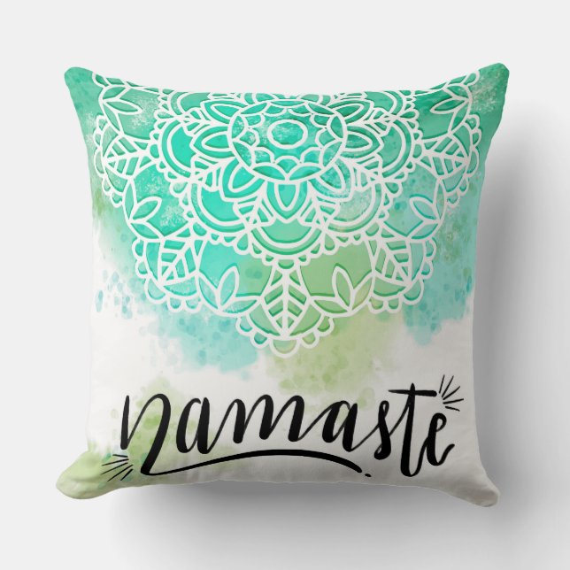 White Green Pillow (Front)