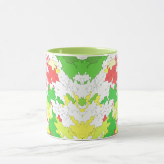 White Green Red Yellow CHRISTMAS Mug