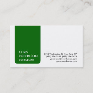 White Green Stripe Attractive Charm Business Card