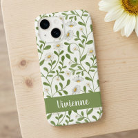 White Green Sunflower Watercolor Wildflower Name