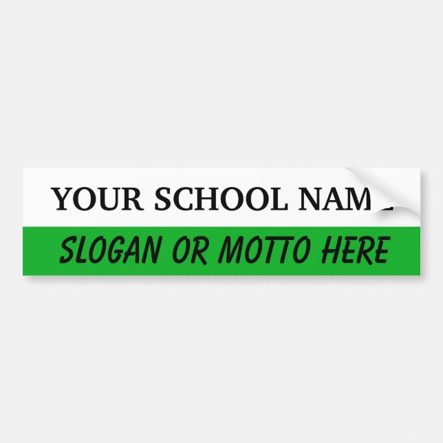 White & Green Template Bumpersticker Bumper Sticker (Front)