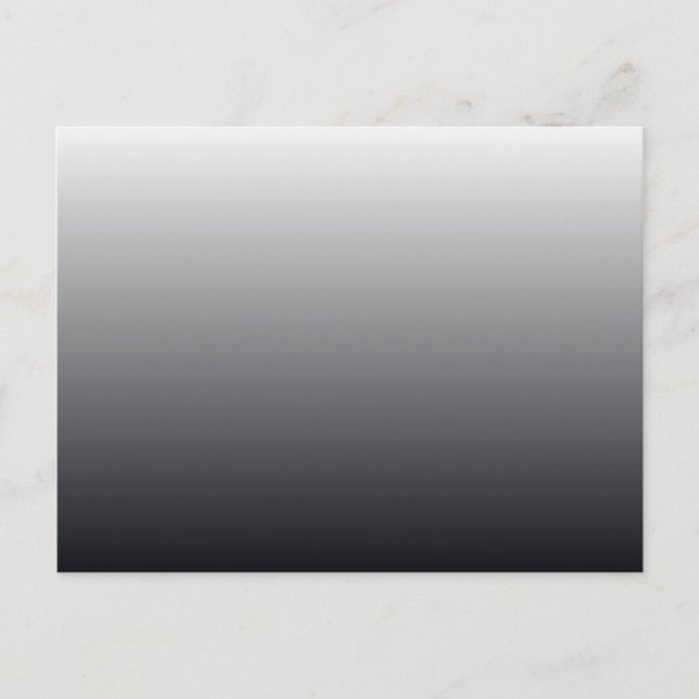 White Grey and Black Fade Gradient Postcard (Front)