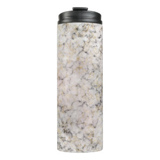 White Grey Black Gold Smoke Marble Thermal Tumbler