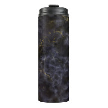White Grey Black Gold Smoke Marble Thermal Tumbler