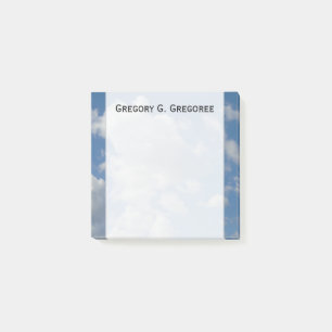 White/Grey Clouds and Blue Sky + Custom Name Note