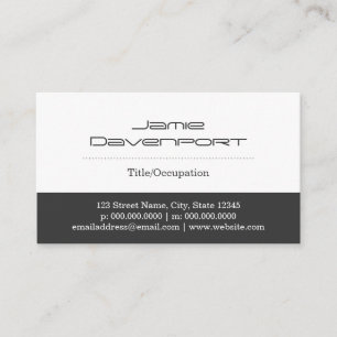 White & Grey Colour Blocks Business Card