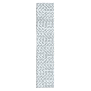 white grey geometric pattern art deco short table runner