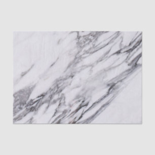 White & Grey Glitter Marble Texture Print Tissue Paper