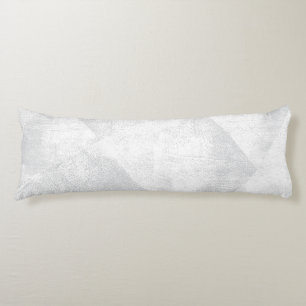 White/Grey Minimal Geometric Ink Texture Body Cushion