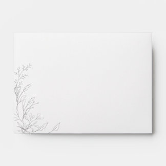 White & Grey Minimalistic Save the Date Envelope
