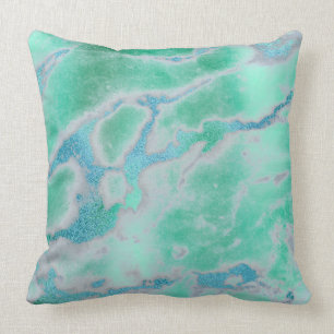 White Grey Mint Green Ocean Blue Gold VIP Marble Cushion