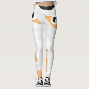 white grey mummy wraped halloween leggings