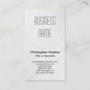 White Grey Pattern Professional Business Card