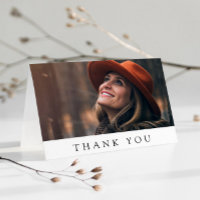 White Grey Photo Sympathy Thank You
