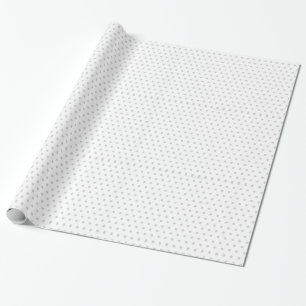 White & Grey Polka Dot Pattern Wrapping Paper
