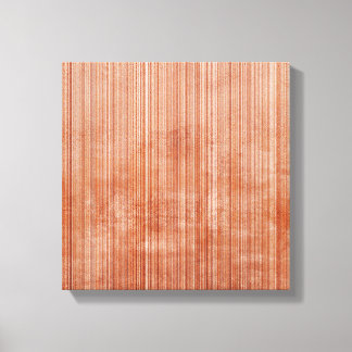 White Grey Rust striped Abstract Canvas Print
