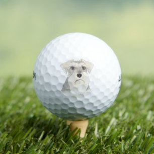 White & Grey Schnauzer Golf Balls