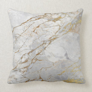 White Grey Silver Pearly Gold VIP Brush Marble Cushion