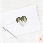 White & Grey Snow-Covered Pine Trees Chalkboard Heart Sticker<br><div class="desc">Personalise this sticker with your return address or Christmas wish. You can add shapes, icons and text. Create a beautiful Christmas gift for everyone you love. This white and grey snow-covered Christmas pattern is against a chalkboard background, perfect for personalising. Bright glistening evergreen trees sparkle in the dark night. The...</div>