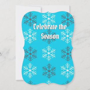 White/Grey Snowflake Flat Holiday Card
