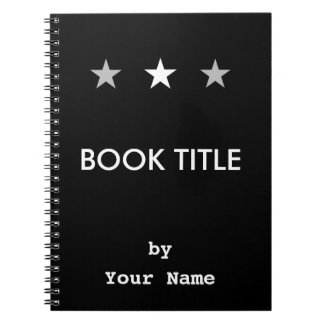 White & Grey Stars Your Book Project - Notebook
