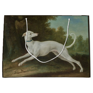 White Greyhound Dog (by Jean-Baptiste Oudry) Large Gift Bag