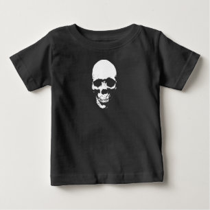 White Grim Reaper Skull Baby T-Shirt