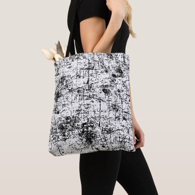 White Grunge Tote Bag (Close Up)
