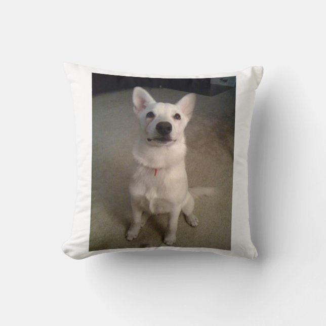 white gs pup cushion (Front)