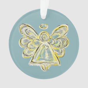 White Guardian Angel Christmas Pendant Ornament