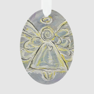 White Guardian Angel Gift Holiday Ornament