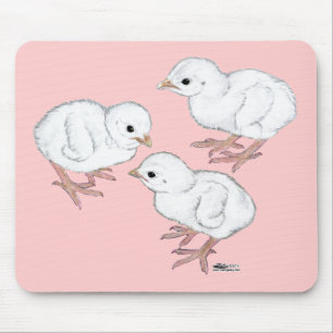 White Guinea Keets Mouse Pad