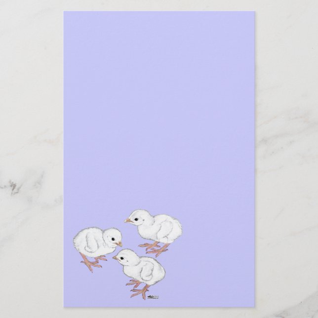 White Guinea Keets Stationery (Front)