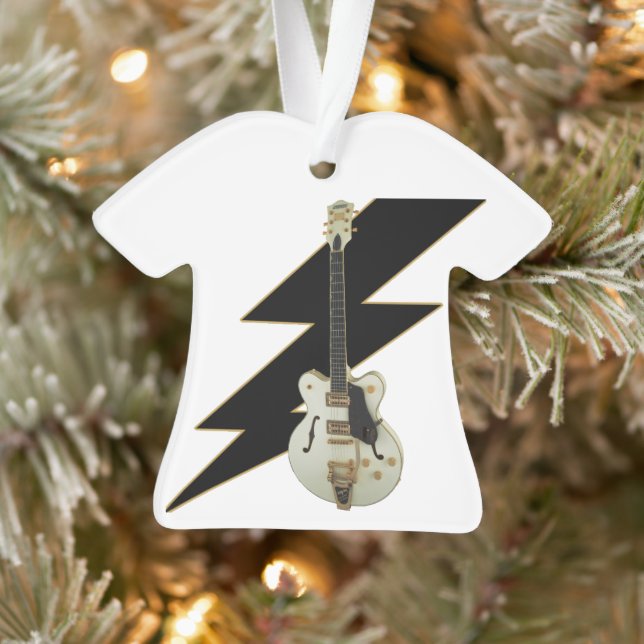 White Guitar Ornament (Tree)