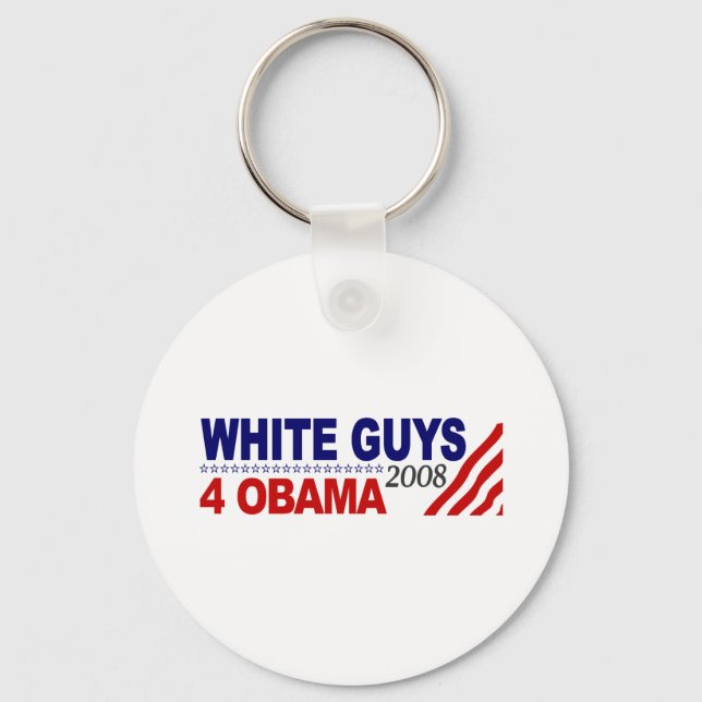 White Guys 4 Obama Key Ring (Front)