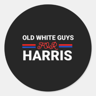 White Guys For Harris Kamala  Classic Round Sticker