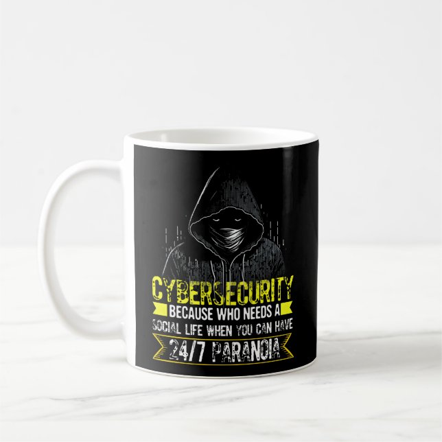 White Hacker For Cyber Warrior And Ethical Hacker Coffee Mug (Left)