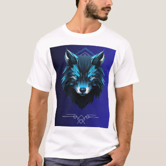 white hafe tsharit with in front desgin wofl  T-Shirt