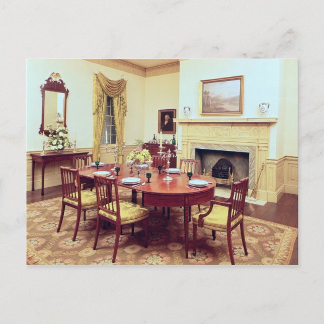 White Hall Dining-Room, near Charleston Postcard (Front)