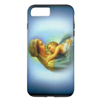 White Halo Blessed Virgin Mary with Child Jesus