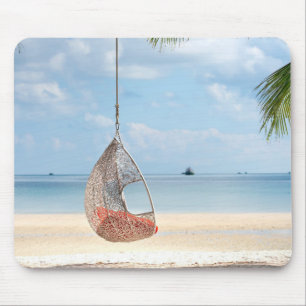White Hanging Chair Mouse Pad