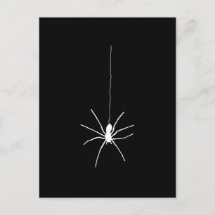 White Hanging Spider Postcard
