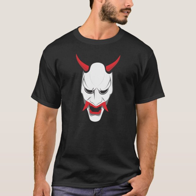 White Hannya Mask T-Shirt (Front)