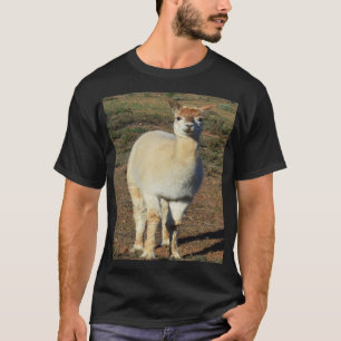 White Happy Big Woolly Alpaca, Tshirt