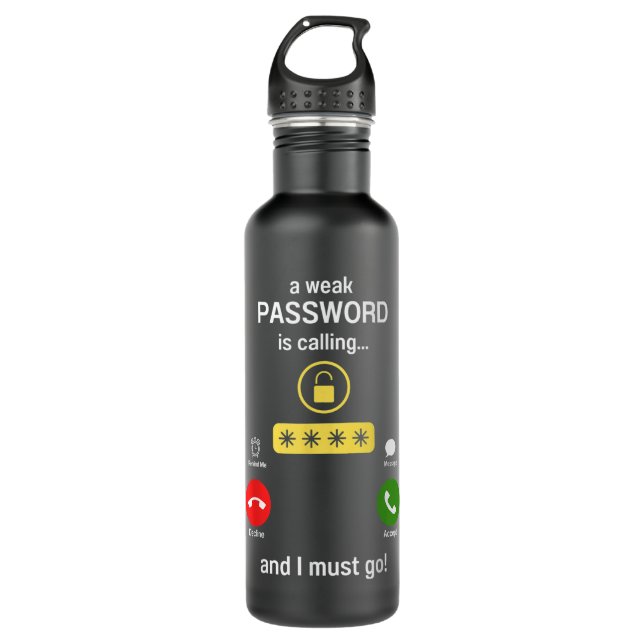 White Hat Ethical Hacker - Cyber Network Security  710 Ml Water Bottle (Front)