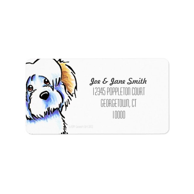 White Havanese Custom Colour Label (Front)